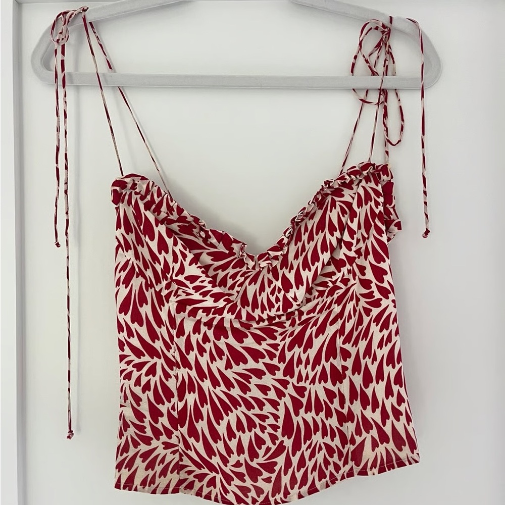 Reformation Red And White Patterned Camisole - image 2